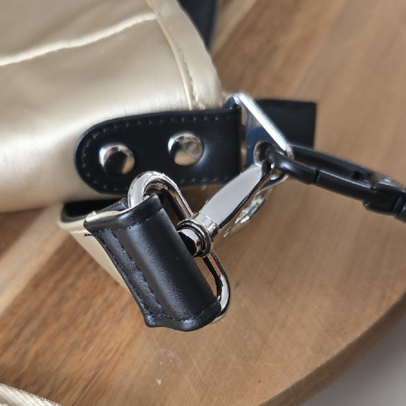 IHKWIP Zig Zag Quilted Go Getter Metallic Champagne Women's Shoulder Bag - Picture 13 of 14